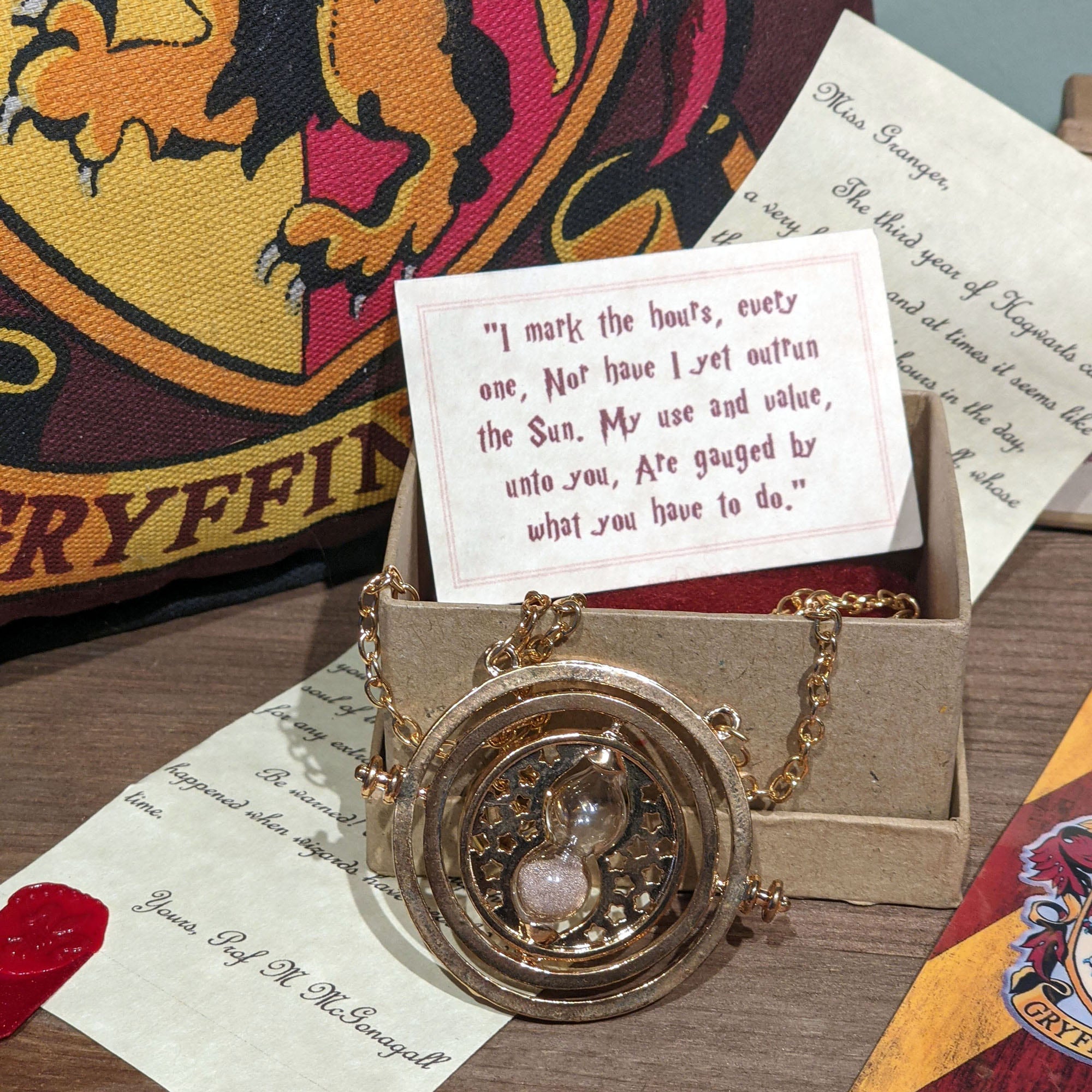 HARRY POTTER MARAUDER MAP AND HERMIONE GRANGERS TIME TURNER NECKLACE, FILM  PROP | eBay